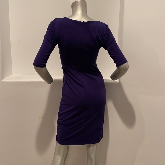 Donna Rocco New York Short Sleeve Sheath Dress Purple Size 2 - Picture 11 of 12